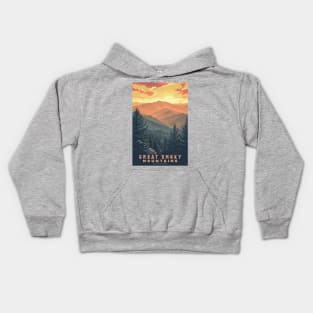 Great Smoky Mountains national park travel poster Kids Hoodie